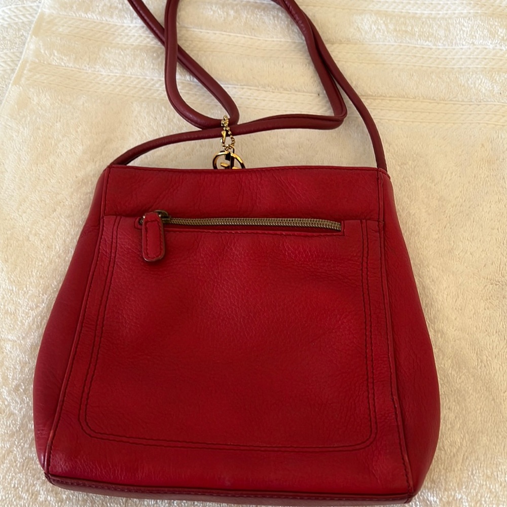 Giani Bernini Red Leather crossed Shoulder bag